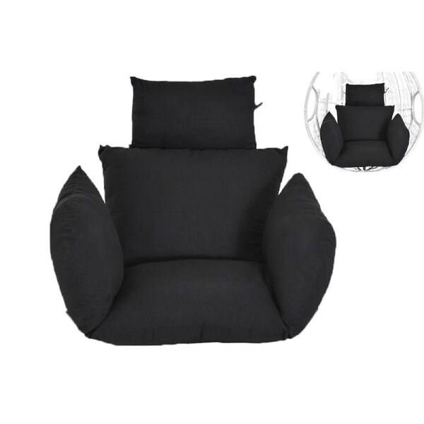JOYBUY Black Hanging Egg Chair Cushion for Yard Garden Swing Pod Seat