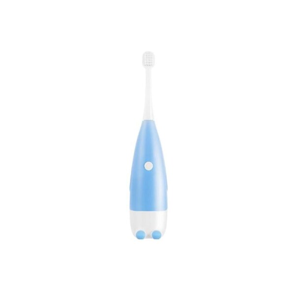 JOYBUY Electric Baby Toothbrush Cartoon Soft Brush with 2 Heads - Blue