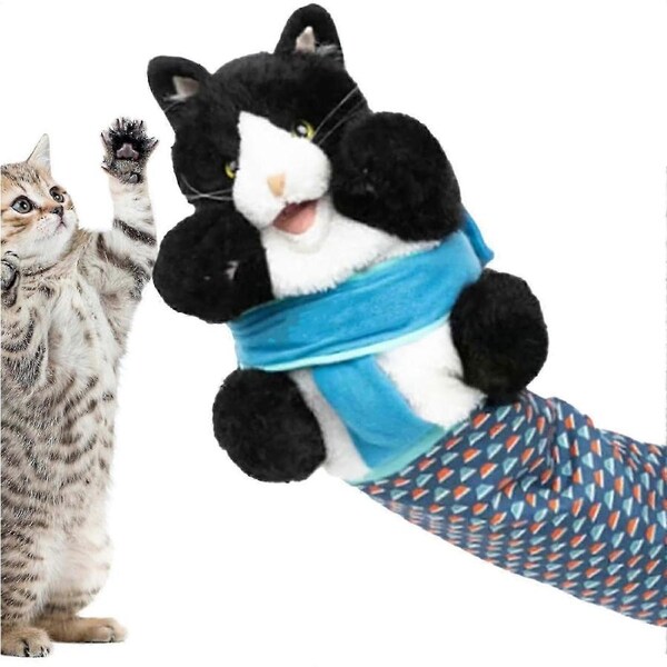 JOYBUY Cat Wrestler Plush Hand Puppet – Interactive Pet Training Glove Toy