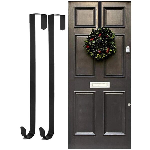 JOYBUY 2PCS Metal Wreath Door Hanger Hooks for Christmas Front Door Decor