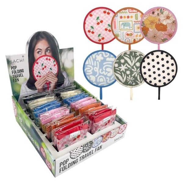 Sachi Pop Folding Travel Fan - Set of 3