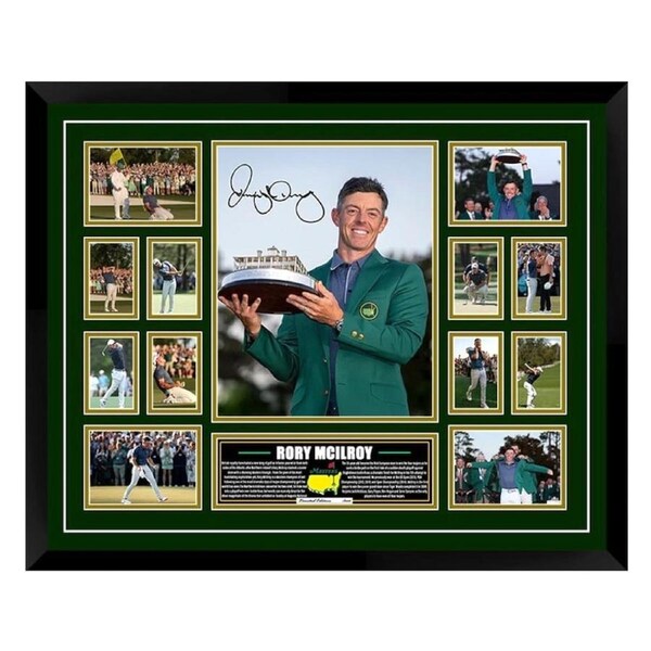 Rory McIlroy 2025 Masters Grand Slam Signed Limited Photo Memorabilia Frame
