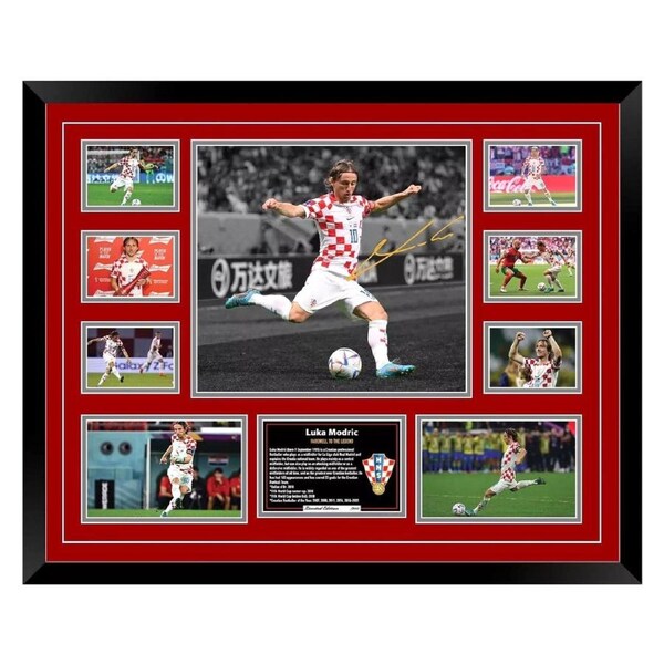 Luka Modric Croatia World Cup 2022 Limited Photo Memorabilia Frame