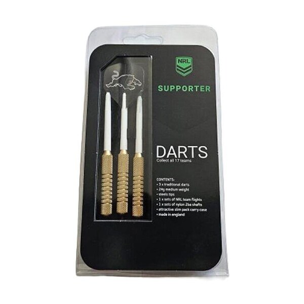 3pc NRL Darts Penrith Panthers Team Design Flights & Shafts Case Included
