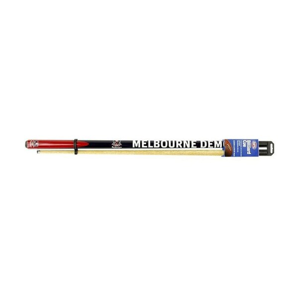 AFL 2-Piece Cue Melbourne Demons Ash Shaft 10mm Elkmaster Tip Billiards/Pool