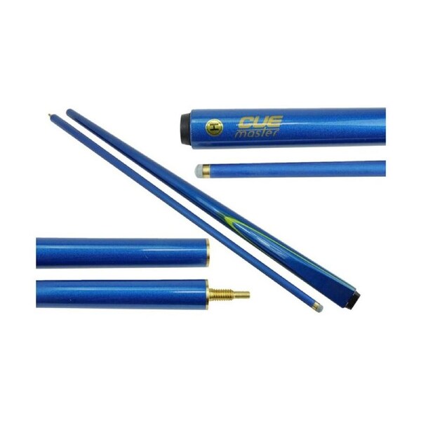 Cuemaster Blue 2-Piece Cue Metallic Finish 57 inch Billiards/Pool/Snooker