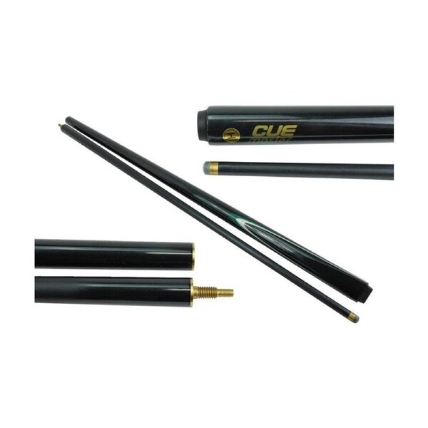 Cuemaster Black 2-Piece Cue Metallic Finish 57 inch Billiards/Pool/Snooker