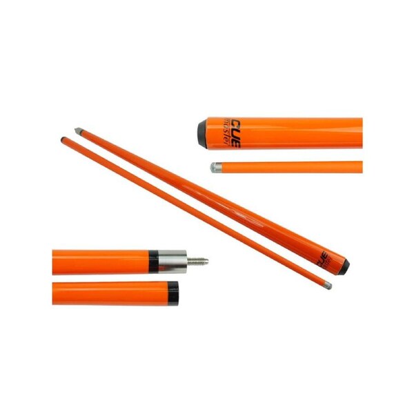 Cuemaster Orange 2-Piece Cue Metallic Finish 57 inch Billiards/Pool/Snooker