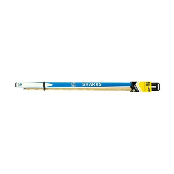 NRL 2-Piece Cue Sharks Ash Shaft 10mm Elkmaster Tip 57 inch Billiards/Pool