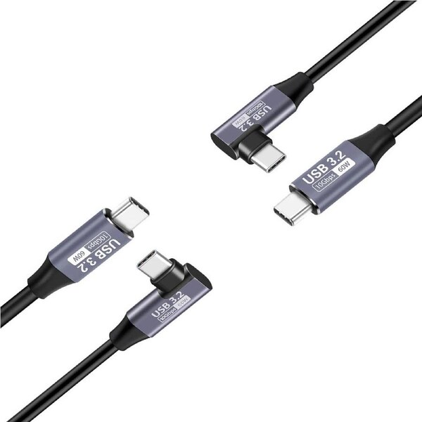 240W 20Gbps USB-C to C Cable 5A Fast Charging Nylon Braided- 2pcs Set