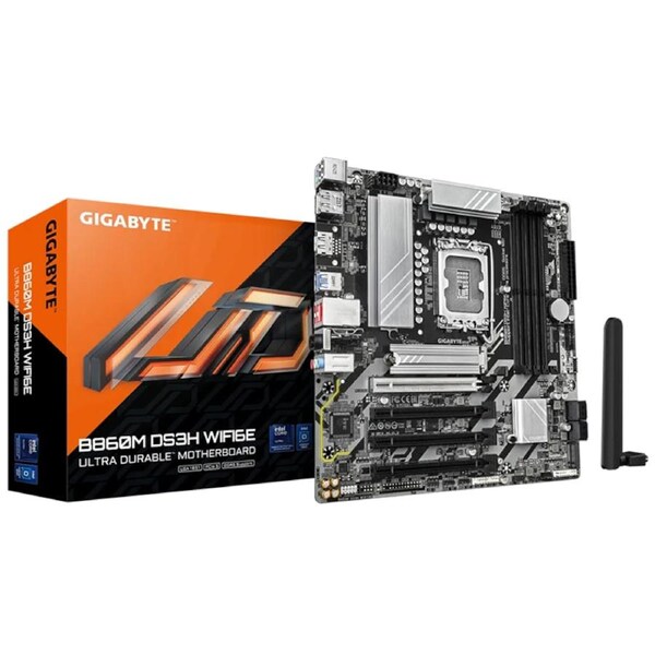 Gigabyte B860M DS3H WIFI6E LGA 1851 mATX Motherboard (B860M DS3H WIFI6E)