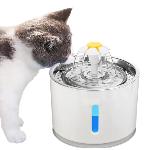 LED USB Automatic Electric Pet Water Fountain Cat Dog Drinking Dispenser with Filter