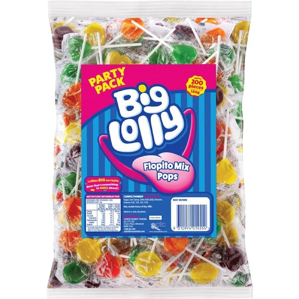 Big Lolly Flopito Mix Pops 200 Pack x 1