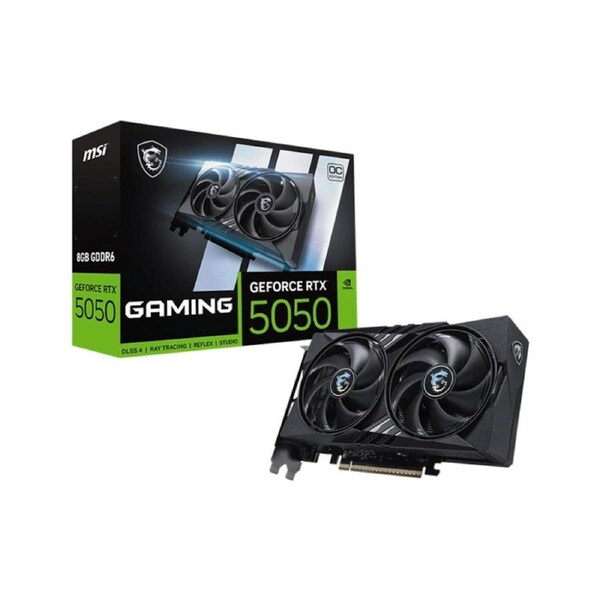 MSI nVidia GeForce RTX 5050 8G GAMING OC, Boost: 22632 MHz, CUDA 2560 Units, 8GB GDDR6, HDMI