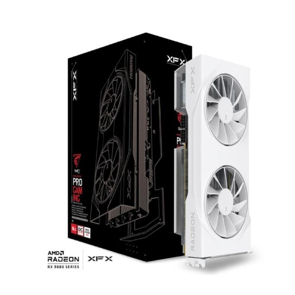 XFX Swift AMD Radeon RX 9070 OC White Dual Fan Gaming Edition with 16GB GDDR6 HDMI 3xDP, AMD RDNA RX-97SWFT2WQ)