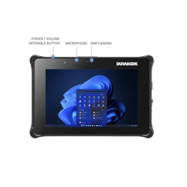 DURABOOK R8, 8' FHD, Intel Pentium Gold 8500, Windows 11, 8GB RAM, 128GB PCIe SSD,Wi-Fi 6E, Bluetooth v5.3, 2MP Front Camera, 3 year Warranty