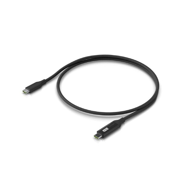 Ubiquiti USB-C Cable with Charge Display,Length 1M, Black, Braided Power & Data