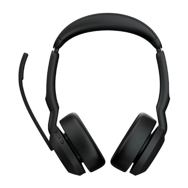 Jabra Evolve2 55, USB C, Stereo, UC, Active Noise Cancellation (ANC), Link 380 Bluetooth Adapter ,30m Wireless Range, 18 Hours Battery Life