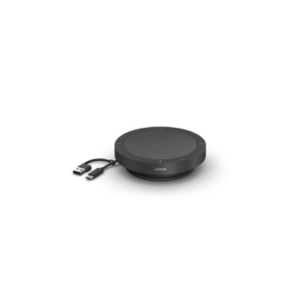Jabra, Speak2 40, UC, Speakerphone, Connect via wired USB - USB-A and USB-C, Dust and Water Resistant, Work for both MAC and PC, Plug-and-play