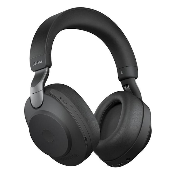 Jabra Evolve2 85 MS Stereo Black Link 380 USB-A ANC Bluetooth Headset, 10-Microphone Technology, Digital Hybrid ANC, 37 Hours Battery Life Busylight