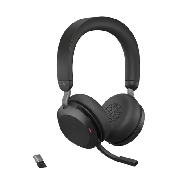 Jabra Evolve2 75 USB-C Link380a UC Stereo Black, 8-Mic Technology, 36 Hours