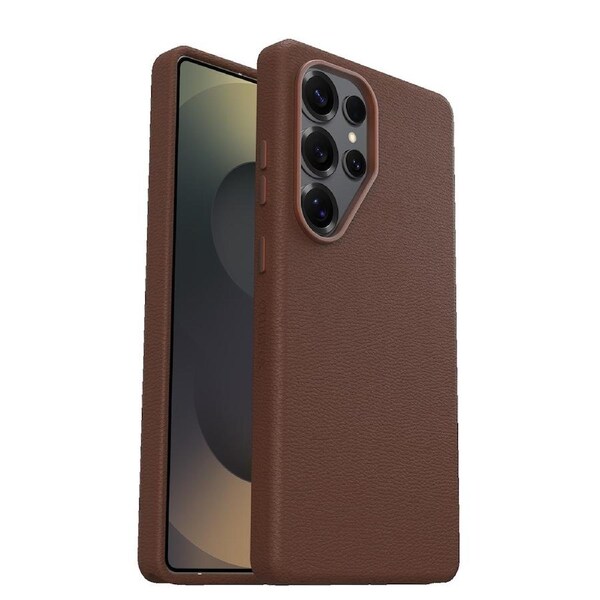 OtterBox Symmetry Cactus Leather Samsung Galaxy S25 Ultra 5G (6.9') Case Rich Adove Brown - (77-97509), DROP+ 3X Military Standard, 7 Years Warranty