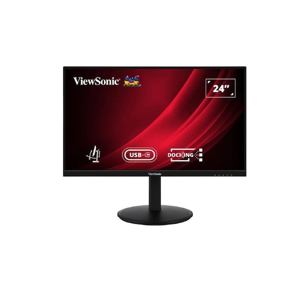 ViewSonic 24' Full HD Ergonomic Docking Monitor with USB-C 65w, USB 3.2 Hub, 100hz, HDMI, DP, Ergonomics Height Adjust, Swivel, Pivot, Advanced Wty