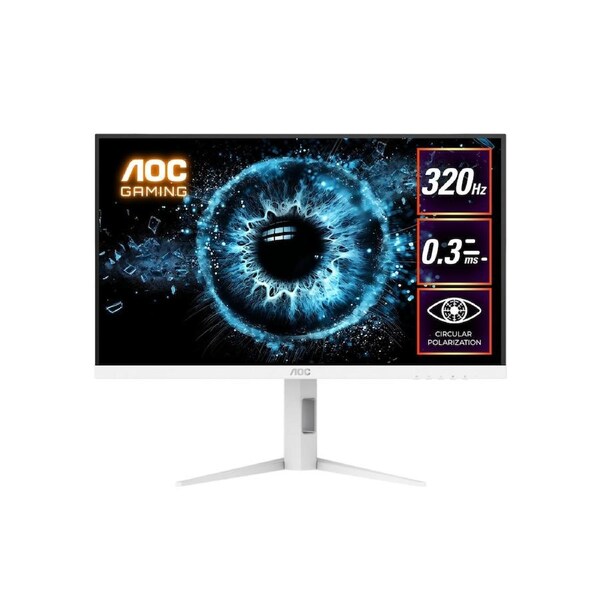 AOC 27' Fast IPS Q27G4SL/WS: 2560 1440 @ 320Hz, 1ms GtG, 350 nits, HDR 450 nits, sRGB 125%, DP 1.4, HDMI 2.1, ergonomic stand, VESA 100mm