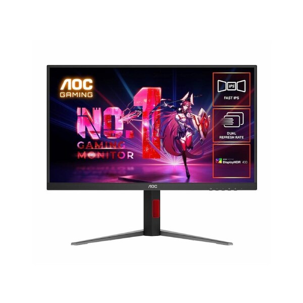AOC 27' Fast IPS U27G4: 3840 2160 @ 160Hz, 0.5ms MPRT, HDR, sRGB 127%, DCI-P3 99%, HDMI 2.1, DP 1.4, ergonomic stand, VESA 100mm