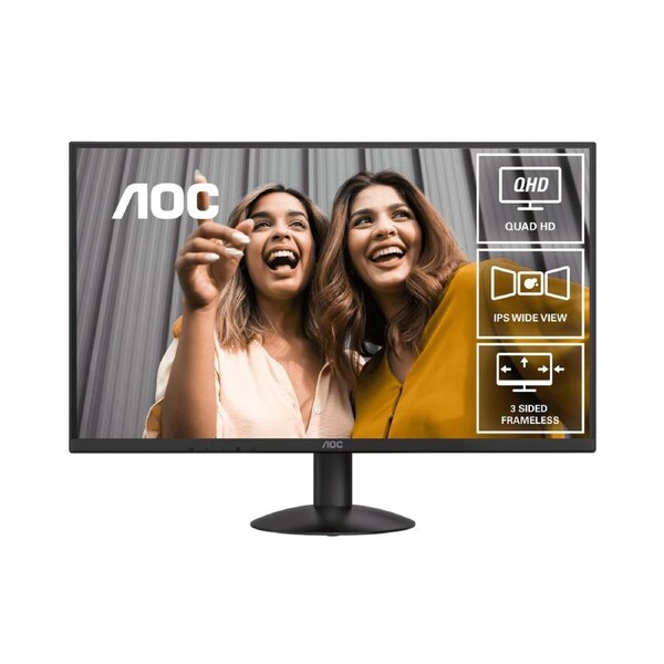 AOC 27' IPS Q27B30E: 2560 1440 @ 75Hz, 4ms GtG, 300 nits brightness, sRGB 118%, HDMI 1.4 & DP 1.4, tilt stand, 100mm VESA, 20W power use