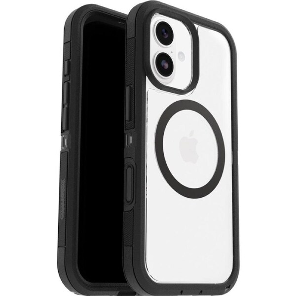 OtterBox Defender XT Pro MagSafe Apple iPhone 17 (6.3') Case Dark Side (Clear/Black) - (77-98480), DROP+ 7X Military Standard, 7 Years Warranty