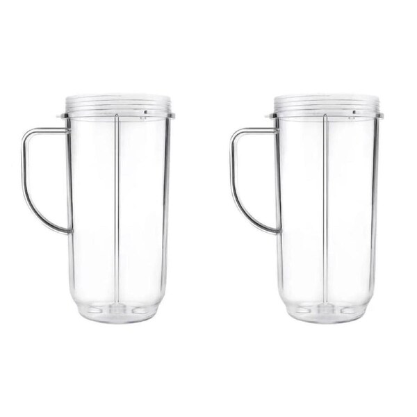 2 Pack 22oz Tall Replacement Cups for 250W Magic Bullet Blender Juicers Mixer