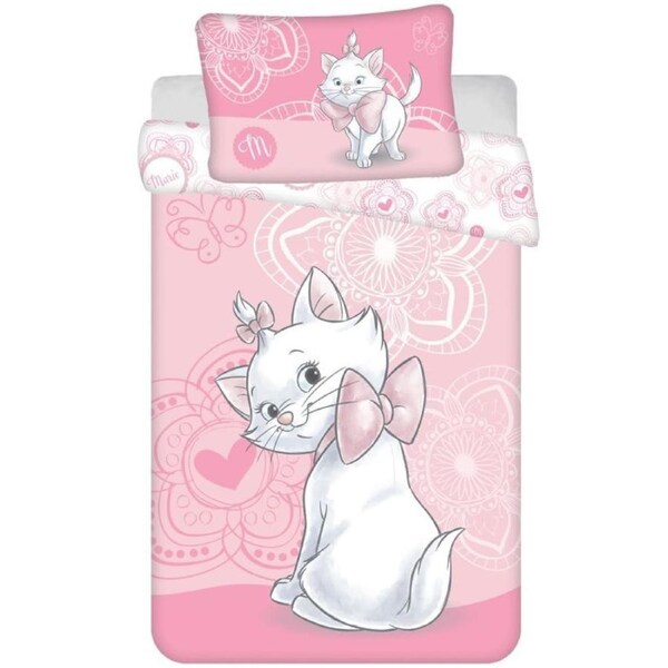 Disney The Aristocats Marie Kids Cotton Quilt Cover Set for Toddler Bed