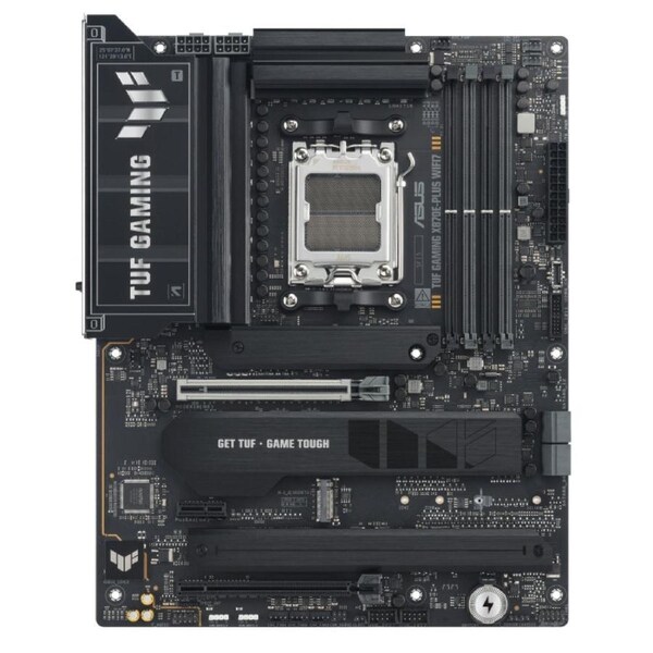 ASUS AMD TUF GAMING X870E-PLUS WIFI7 (AM5) ATX Motherboard, DDR5 Max.256GB, 1x PCIe 5.0 x16 slot, 4x M.2 slots, 4x SATA, Realtek 2.5Gb Ethernet