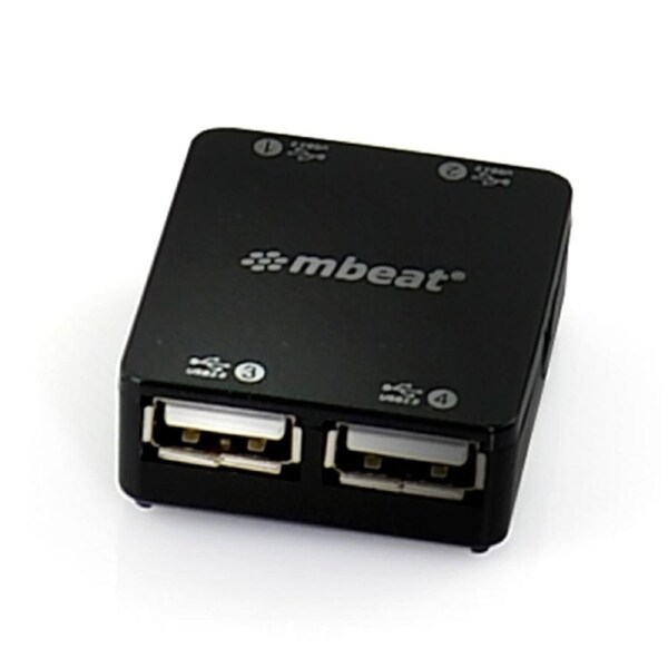 mbeat 4 Port USB 2.0 Hub - USB 2.0 Plug and Play/ High Speed Interface/ Ideal for Notbook/PC/MAC users USB 2.0 Speed up to 480Mbps Weight: 22g