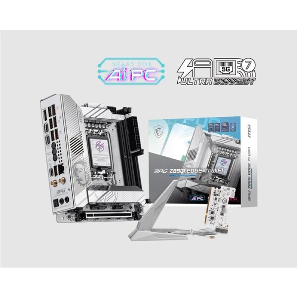 MSI MPG Z890I EDGE TI WIFI m-ITX MB, INTEL Z890, 2x DDR5 128GB, 1x HDMI, 1x PCI-E x16 slot, 4x M.2, 2x SATA, 2x USB 2.0, 2x USB C,