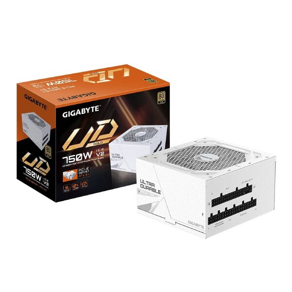 Gigabyte UD750GM ICE PG5 750W ATX PSU Power Supply 80+ Gold >90% Black Flat