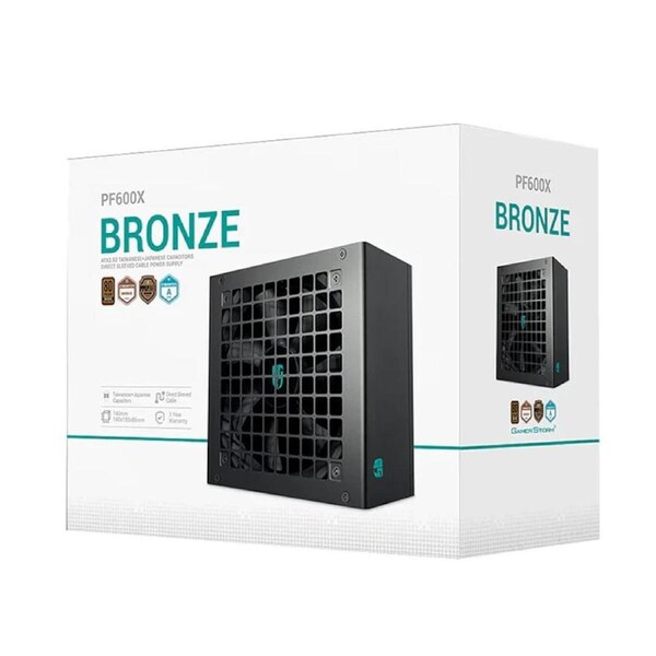 DeepCool PF600X 600W Gamer Storm 80+ Bronze/ Cybenetics ATX Power Supply 120mm Fan, Japanese & Taiwanese Capacitors, DC to DC, ATX12V V2.52