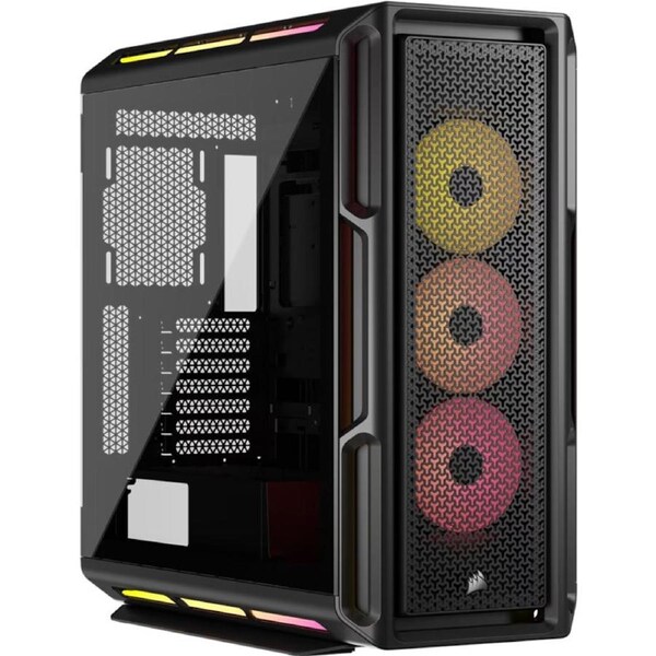 Corsair iCUE LINK 5000T LX RGB Mid-Tower High-Performance PC Case - Black, ATX, 450mm GPU, 170mm CPUcooler, 360mm rad, 3x LX120 RGB, 1x USB-C 3.2 Gen2