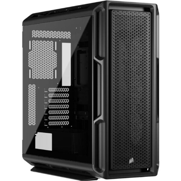 Corsair 5000T Mid-Tower High-Performance PC Case - Black, ATX, 450mm GPU, 250mm PSU, 170mm CPU cooler, 360mm rad, 1x USB-C 3.2 Gen2