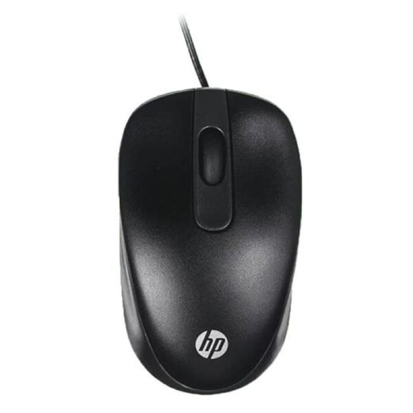 HP USB Wired USB-A Travel Mouse 1000 dpi 3xbutton Multi-OS Windows 7/8/10/11 Chrome OS Android Black 1YR WTY