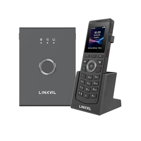Fanvil Linkvil W710P DECT Phone System consisting of a base (W710D) and a handset (W610D), 2.0' 240 320 color screen, HD voice