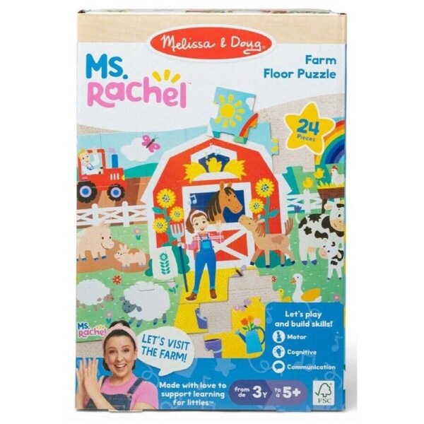 Melissa & Doug Ms Rachel Farm Floor Puzzle 24pcs