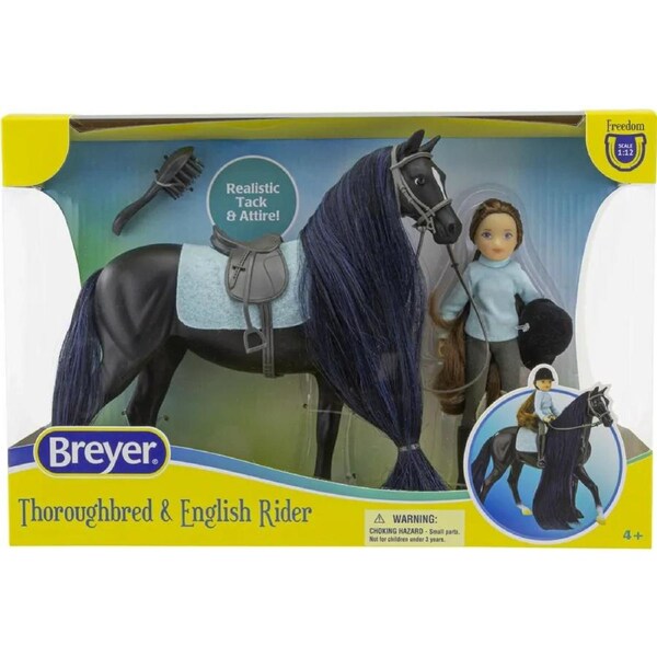 Breyer Freedom Thoroughbred 'Jet' & English Rider Charlotte
