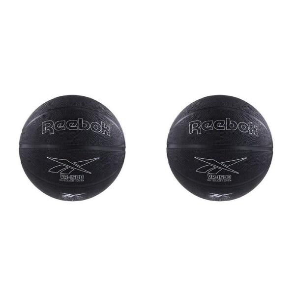 2PK Reebok VR-1500 Durable Outdoor Recreational Basketball Size 7 Black