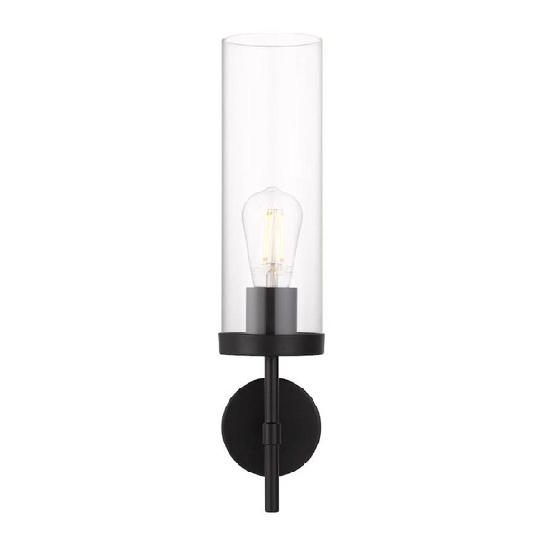 Garot Modern Wall Lamp Light Glass Metal Clear Black