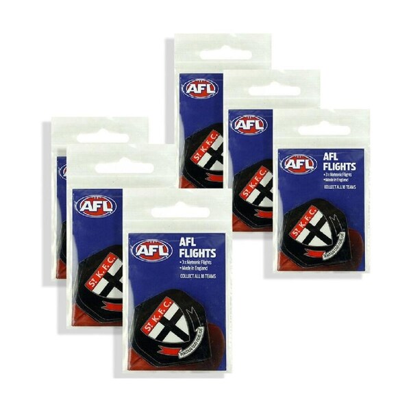 6x 3pc AFL Dart Flights St Kilda Saints Team Design Metronic Pack England Made