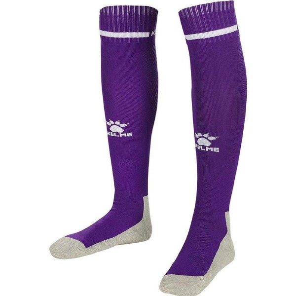 Kelme Sport Kids Full Length Football Soccer Socks Size US1-5 Purple/White