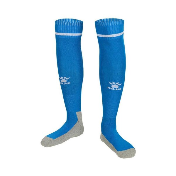 Kelme Sport Kids Full Length Football Soccer Socks Size US1-5 Sea Blue/White
