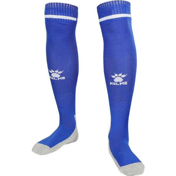 Kelme Sport Kids Full Length Football Soccer Socks Size US1-5 Royal Blue/White